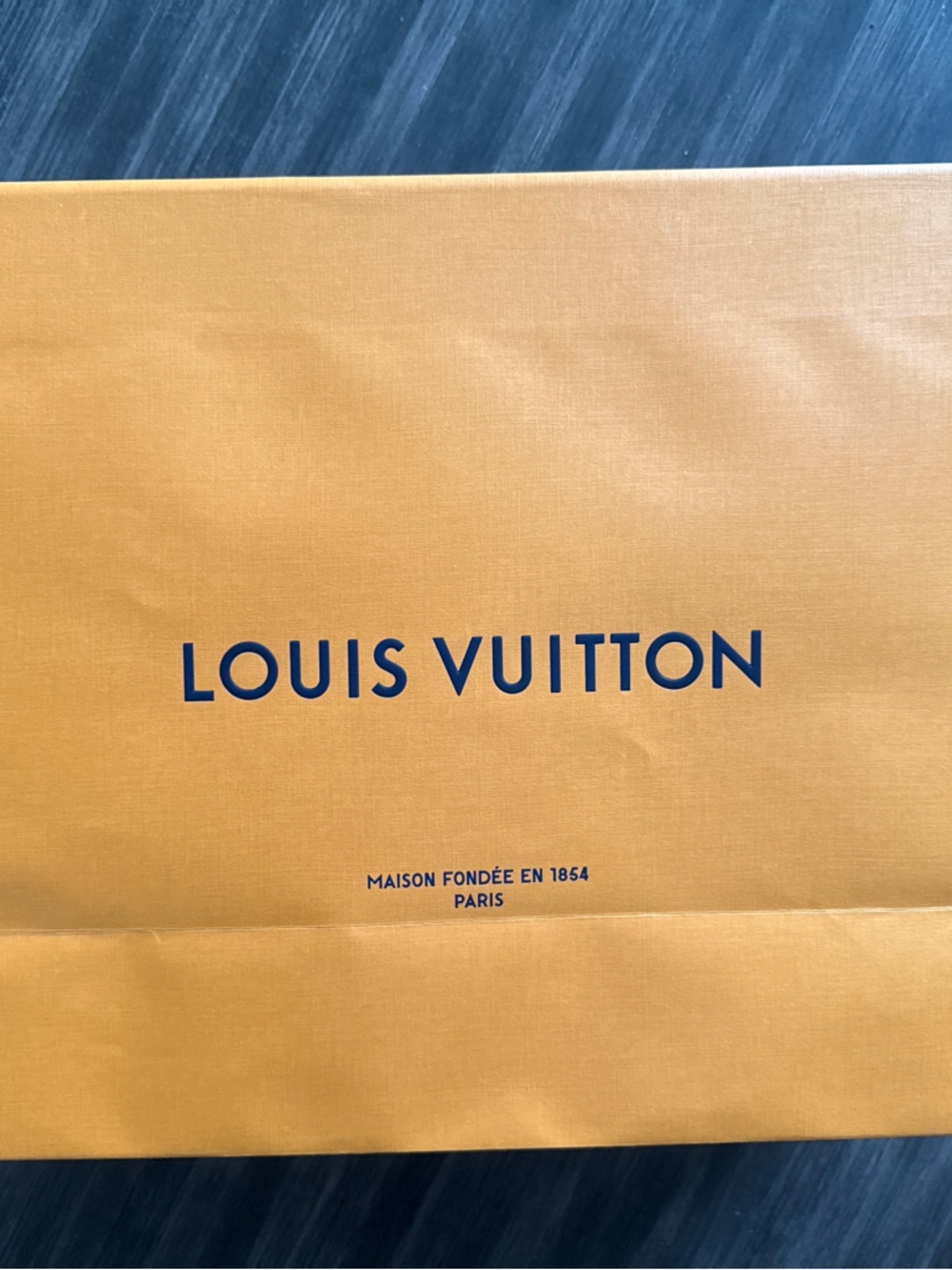 Louis Vuitton Orange Box with Blue Logo